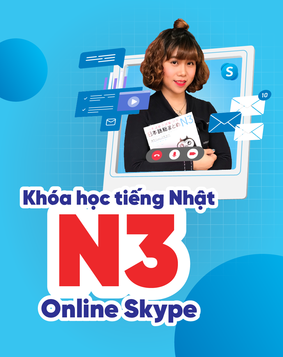 Khoá học tiếng Nhật N3 Online Skype